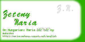 zeteny maria business card